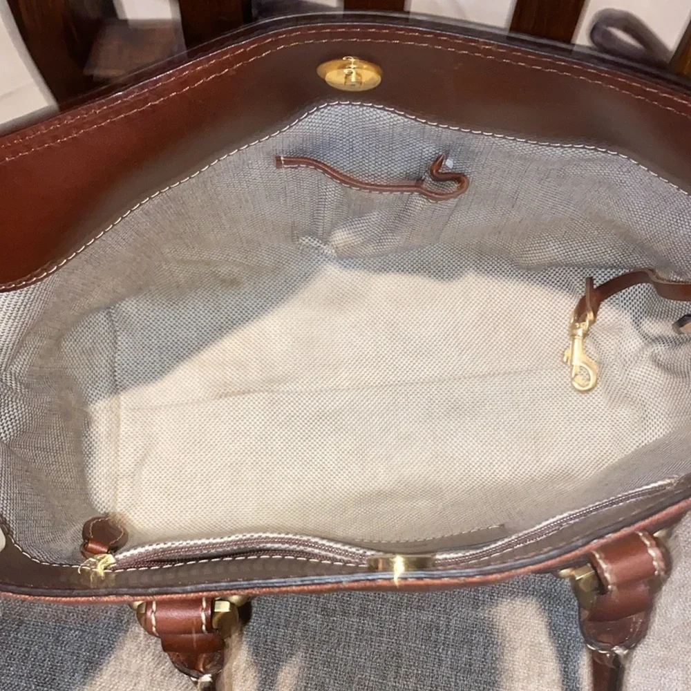 Dooney & Bourke Pumpkin Burnt Orange Monogram Canvas Small Tote,New without tags - Picture 7 of 15